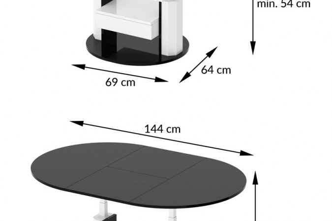 PRIMO MAX coffee table (different colours)